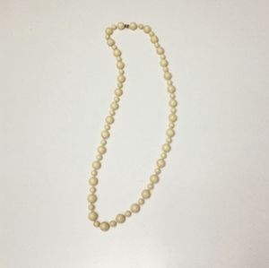 Off White Beaded Necklace